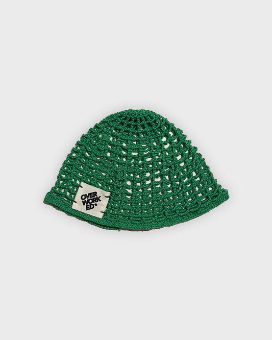 CROCHET COTTON BEANIE (GREEN)