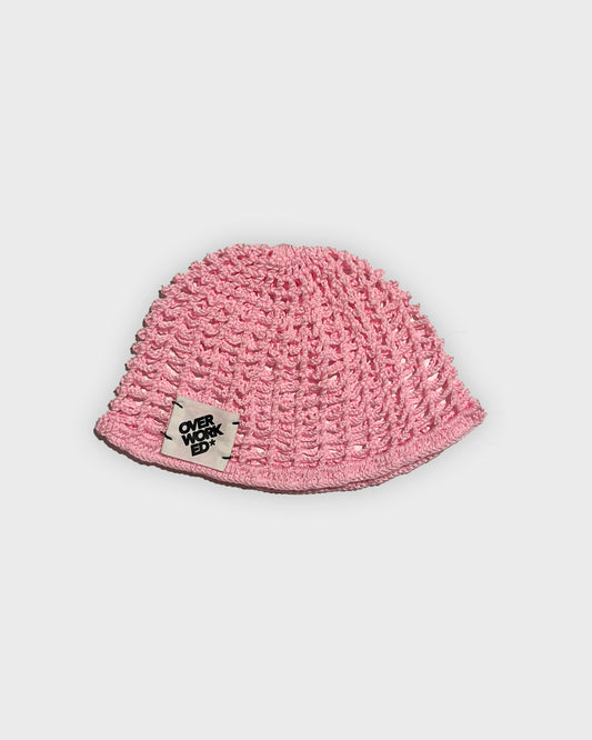 CROCHET COTTON BEANIE (PINK)